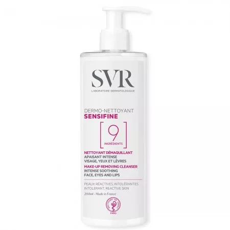 SVR Sensifine Dermo-Nettoyant intensywnie łagodzący płyn do demakijażu twarzy i oczu, 400ml