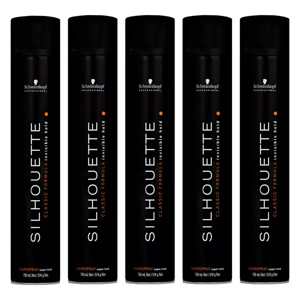 Schwarzkopf Silhouette, bardzo mocny lakier do włosów, wielopak, 5x750ml