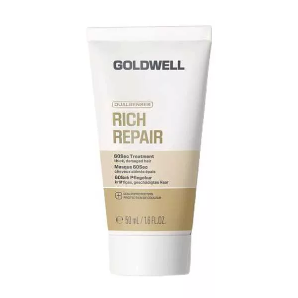 Goldwell Dualsenses Rich Repair, 60-sekundowa kuracja regeneracyjna do włosów, 50ml