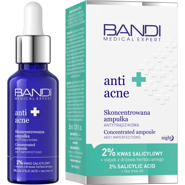 Bandi Medical Expert, Anti Acne, skoncentrowana ampułka antytrądzikowa, 30ml