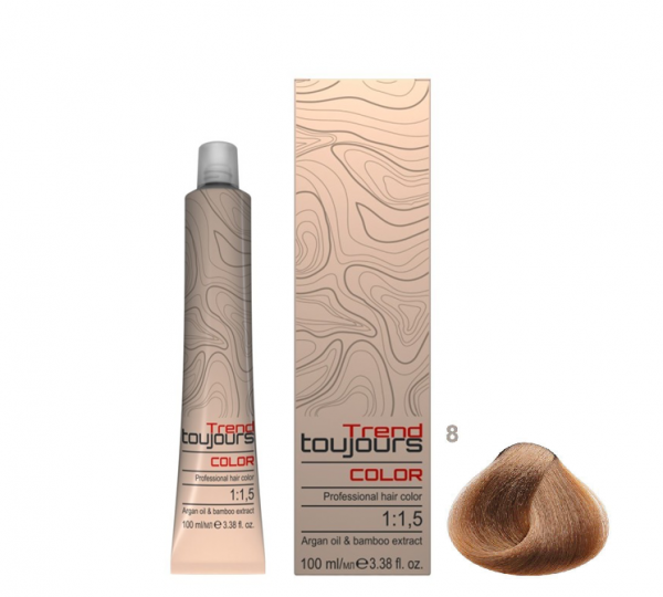 Trend Toujours Professional Color Care, farba do włosów, 8, 100ml