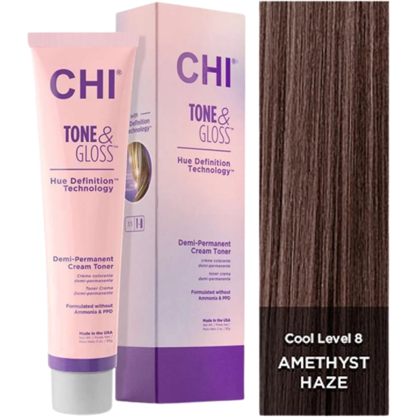 CHI Tone & Gloss, toner do włosów, Amethyst Haze, 85g