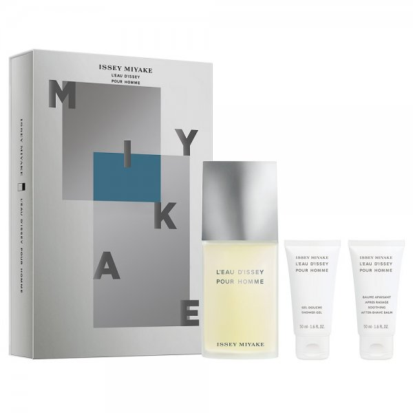 Issey Miyake L'Eau d'Issey Pour Homme zestaw woda toaletowa spray 125ml + żel pod prysznic 50ml + balsam po goleniu 50ml (M)