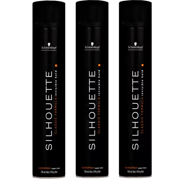 Schwarzkopf Silhouette, bardzo mocny lakier do włosów, wielopak, 3x750ml