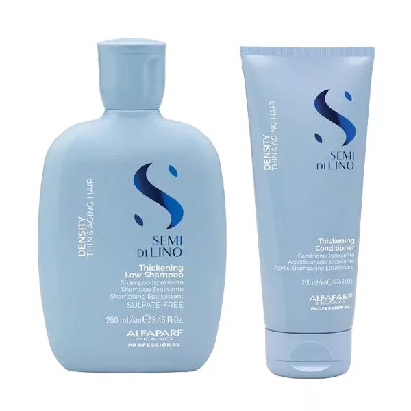 Alfaparf Milano Semi di Lino Density, zestaw zagęszczający włosy, szampon + odżywka, 250ml + 200ml