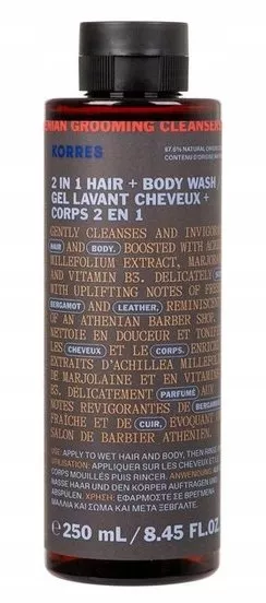 Korres Achillea Men, szampon & żel pod prysznic 2w1, 250ml