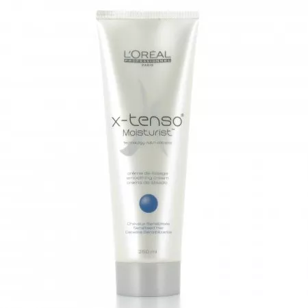 Loreal X-Tenso Moisturist, krem do trwałego prostowania włosów, Niebieskie - do włosów uwrażliwionych, koloryzowanych, 250ml