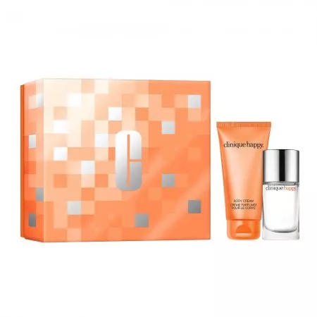 Clinique Happy zestaw perfumy spray 30ml + krem do ciała 75ml (W)
