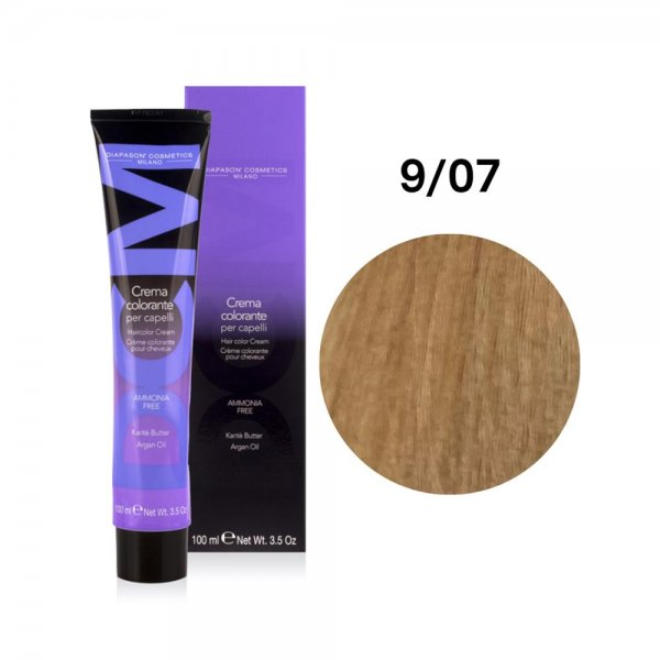 Diapason DCM, farba bez amoniaku, 9/07 Piaskowy Bardzo Jasny Blond, 100ml