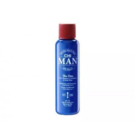 CHI Man The One 3w1, szampon, odżywka, żel pod prysznic, 30ml