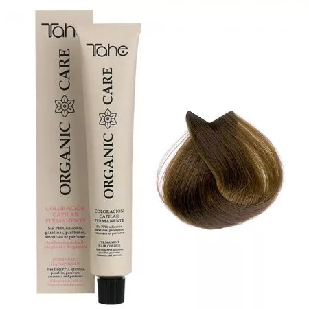 Tahe Organic Care, organiczna farba do włosów bez amoniaku, 8.43, 100ml
