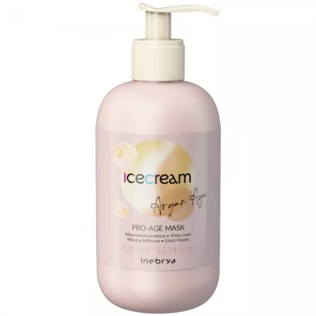 Inebrya Ice Cream Argan Age Pro-Age, maska nabłyszczająca z olejkiem arganowym, 300ml