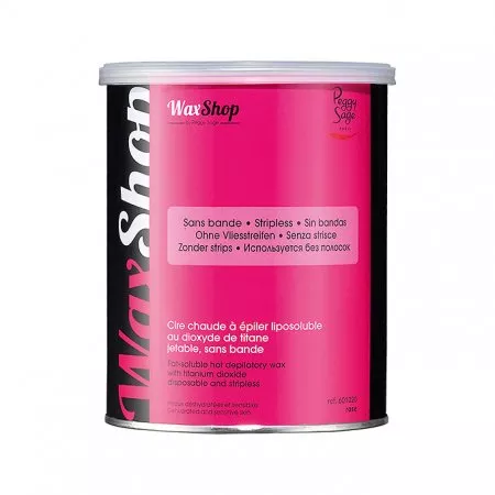 Peggy Sage, wosk do depilacji na gorąco do skóry suchej i wrażliwej, rozpuszczalny, różany, 800ml