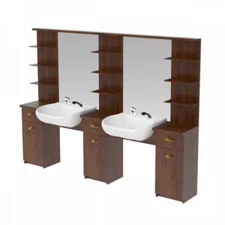 Konsoleta barberska Panda Economy, podwójna