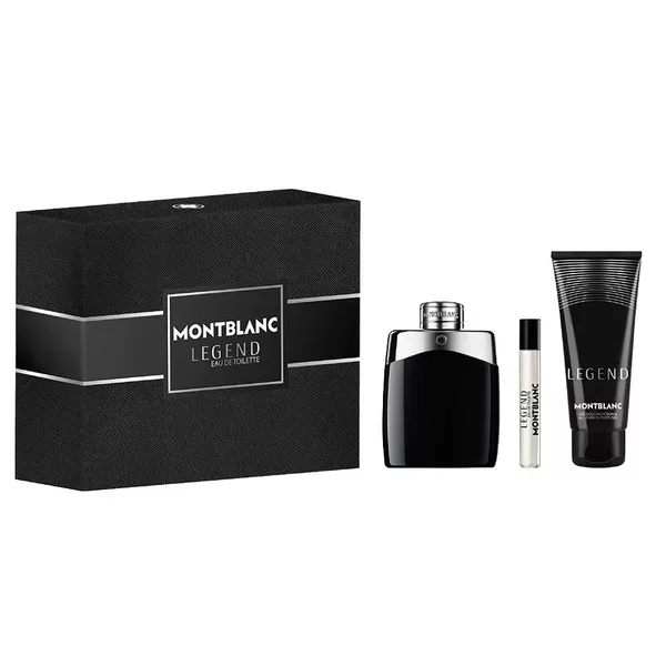 Mont Blanc Legend zestaw woda toaletowa spray 100ml + woda toaletowa spray 7.5ml + żel pod prysznic 100ml (M)