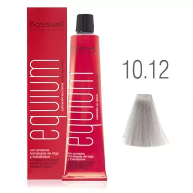 Kosswell Equium 10.12, Profesjonalna farba do włosów, extra jasny popielaty blond opalizujący, 60ml