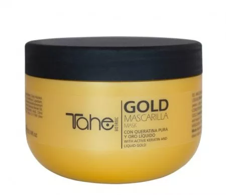 Tahe Botanic Gold Finishing, maska z aktywną keratyną i płynnym złotem, 300ml