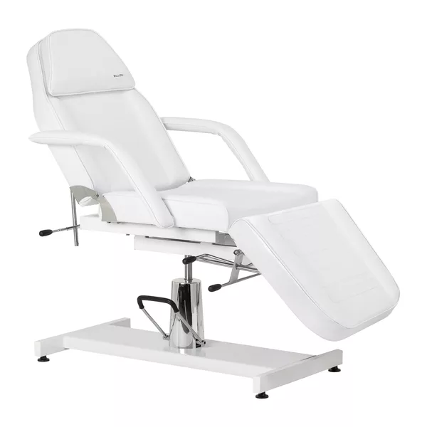 Fotel kosmetyczny hydrauliczny Sillon 210 z kołyską biały - dostępny w 48h