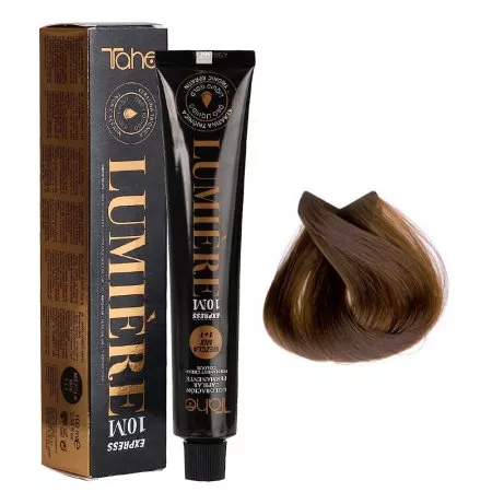 Tahe Lumiere Express 10M, expresowa farba do włosów siwych, 7.44, 100ml