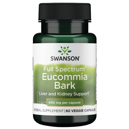 Swanson, FS Eucommia Bark, 400mg, 60kaps.