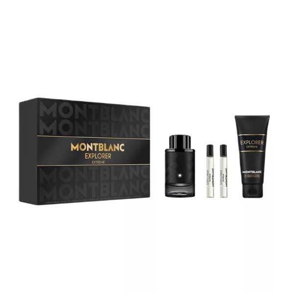 Mont Blanc Explorer Extreme zestaw perfumy spray 100ml + perfumy spray 2x7.5ml + żel pod prysznic 100ml (M)