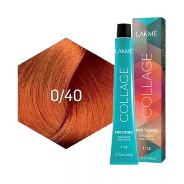 Lakme Collage Mix Tones, farba trwale kryjąca włosy, 0/40, 60ml