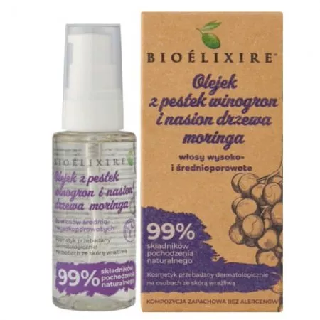 Bioelixire Organic, olejek z pestek winogron, 50ml