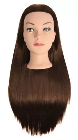 Efalock, główka fryzjerska, treningowa Emotion Lexa, włosy syntetyczne, brązowe, 60cm