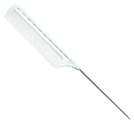 Y.S. Park, grzebień z metalowym szpikulcem, model 102, biały