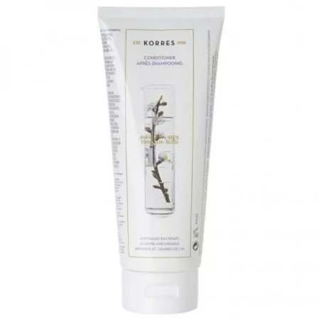 Korres Odżywka z wyciągiem z migdałów i olejem lnianym do włosów suchych 200ml