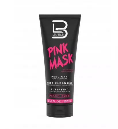L3VEL3, pink mask, oczyszczająca różowa maska do twarzy, 250ml