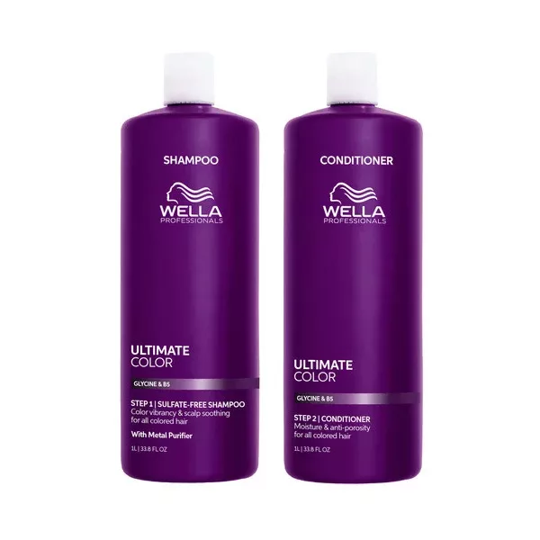 Wella Ultimate Color, zestaw XL do włosów farbowanych, szampon + odżywka, 2x1000ml
