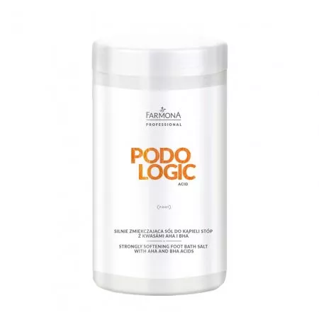 Farmona Professional Podologic Acid, Silnie zmiekczająca sól do kąpieli stóp z kwasami AHA i BHA, 1250g