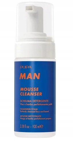 PUPA Man Mousse Cleanser, pianka oczyszczająca do twarzy i brody, 150ml