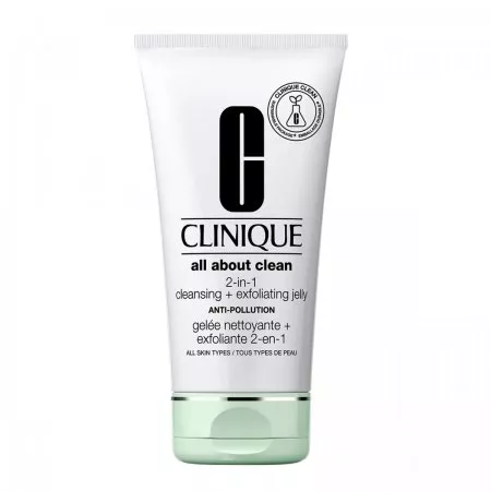 Clinique, All About Clean 2-in-1 Cleansing + Exfoliating Jelly głęboko oczyszczający żel do mycia twarzy 2w1 150ml
