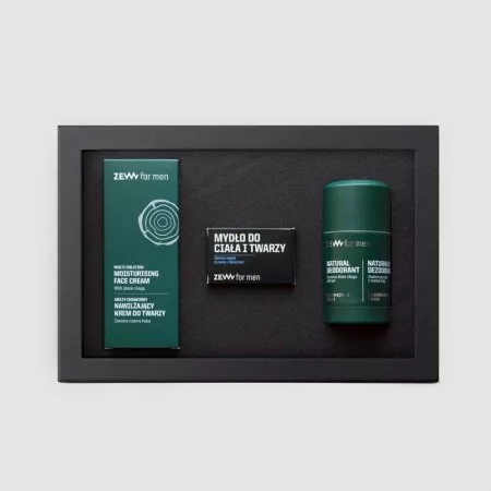 ZEW for Men, zestaw dla każdego, dezodorant + mydło + krem do twarzy