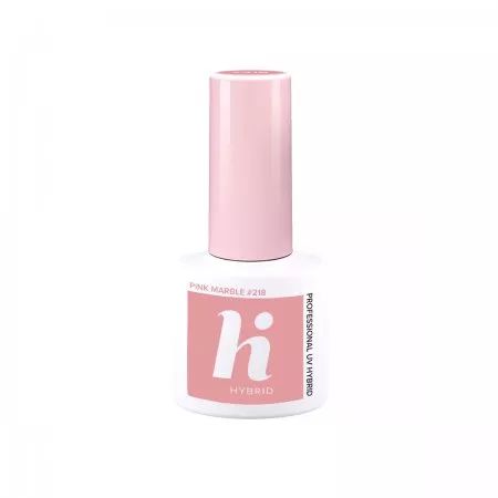 hi hybrid, lakier hybrydowy, 5ml, #218 Pink Marble