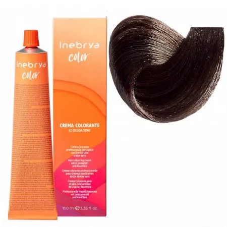 Inebrya Color, farba do włosów, koloryzacja trwała, 4, 100ml
