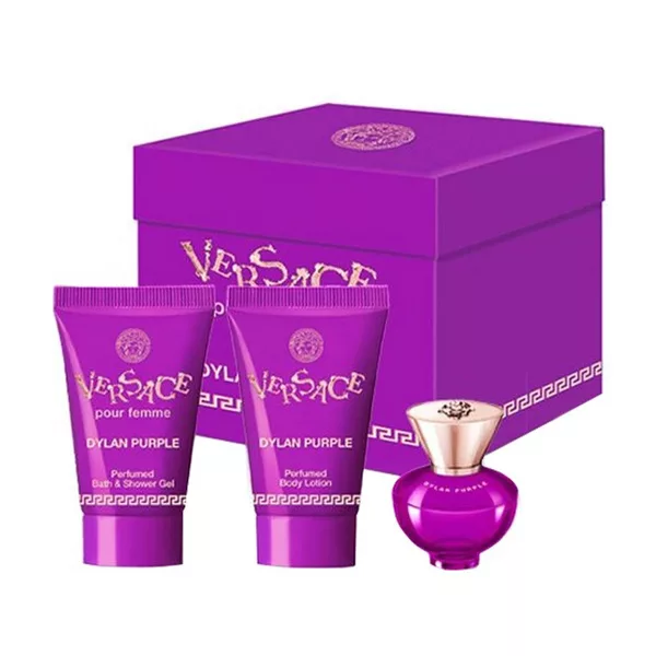 Versace Dylan Purple Pour Femme zestaw woda perfumowana 5ml + żel pod prysznic 25ml + balsam do ciała 25ml (W)