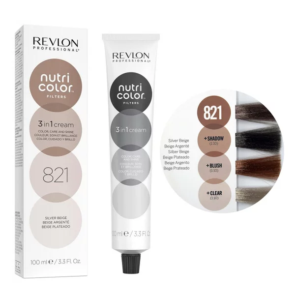 Revlon Nutri Color Filters, maska koloryzująca bez amoniaku, srebrny beż, tuba 100ml