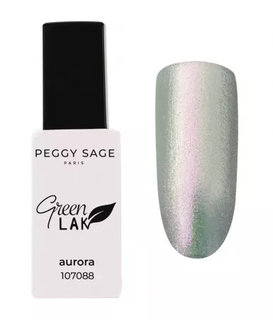 Peggy Sage Green Lak, lakier do paznokci utwardzany lampą UV/LED, 10ml, aurora