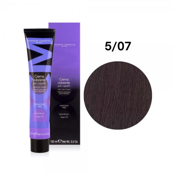 Diapason DCM, farba bez amoniaku, 5/07 Piaskowy Jasny Kasztan, 100ml