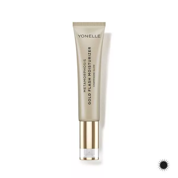Yonelle Metamorphosis, rozświetlający nawilżacz ze złotymi drobinkami, 25ml