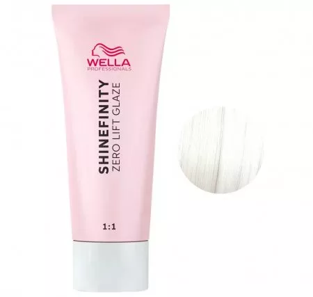 Wella Shinefinity Zero Lift Glaze, farba półtrwała do włosów, 00/00 clear, 60ml