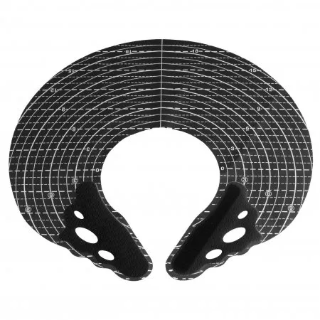 Y.S. Park, kołnierz fryzjerski do strzyżenia z linijką, neck fitter, 1,0mm, czarny