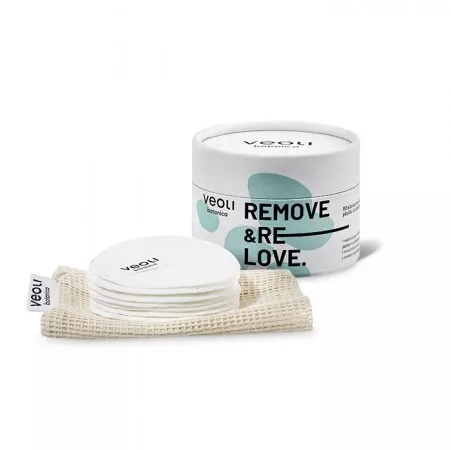 Veoli Botanica Remove & Relove wielorazowe bambusowe płatki kosmetyczne 7szt
