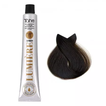 Tahe Lumiere Express, farba do włosów z keratyną i olejkiem arganowym, koloryzacja trwała, 5.43, 100ml