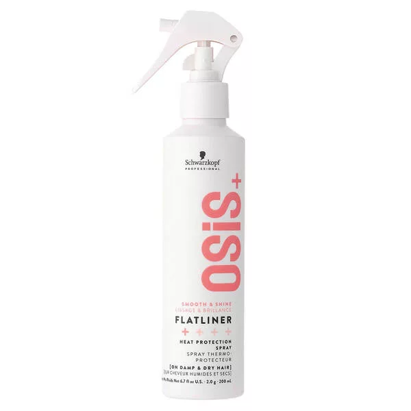 Schwarzkopf OSIS+ Flatliner, termoochronne serum prostujące w sprayu, 200ml - ubytek około 15% zawartości