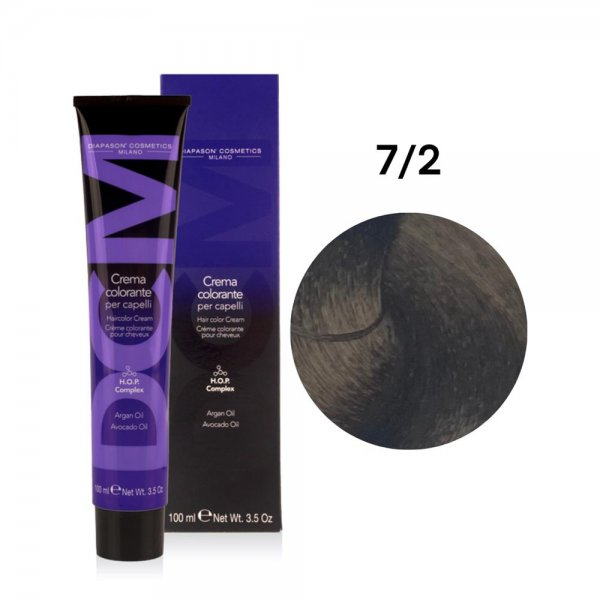 Diapason DCM, farba do włosów, 7/2 Popielaty Blond, 100ml