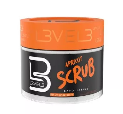 L3VEL3, apricot scrub, morelowy peeling do twarzy, 500ml